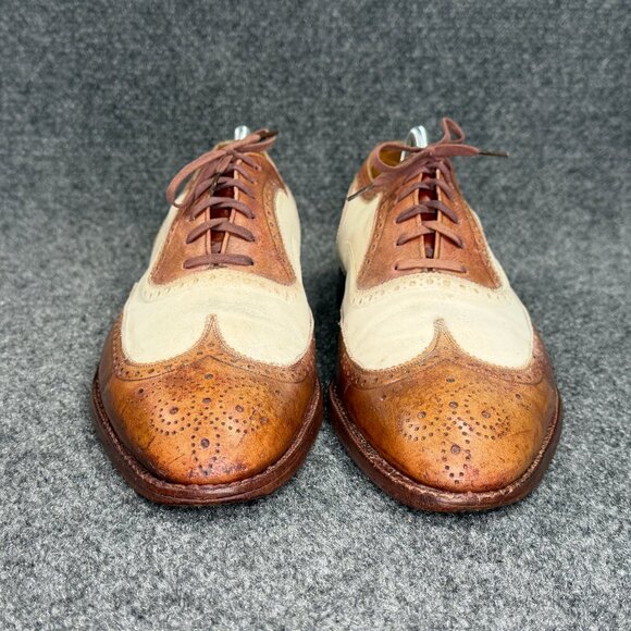 Florsheim Imperial Spectator Oxford Men\'s 9.5D Two Tone Brown‎ Leather Wingtip main image 12